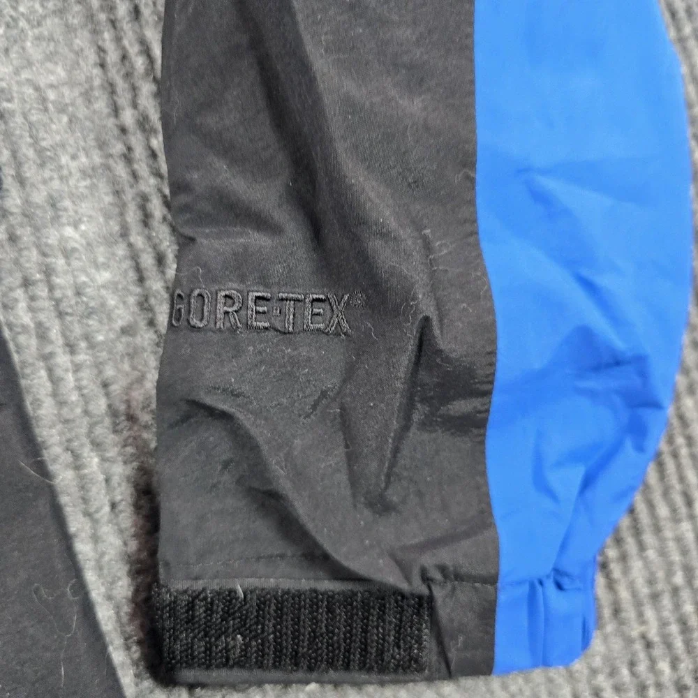 The North Face Jacket Mens Medium Blue Black Gore-Tex Hooded Rain Shell